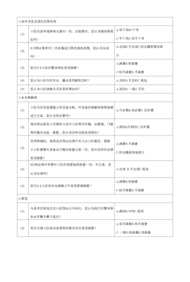物业公司服务质量调查表 科学评估与提升策略